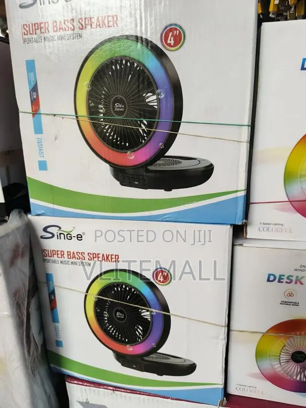 Super Bass Speaker A Built-in 4-inch Fan And Vibrant Rgb Lighting · Photo 1
