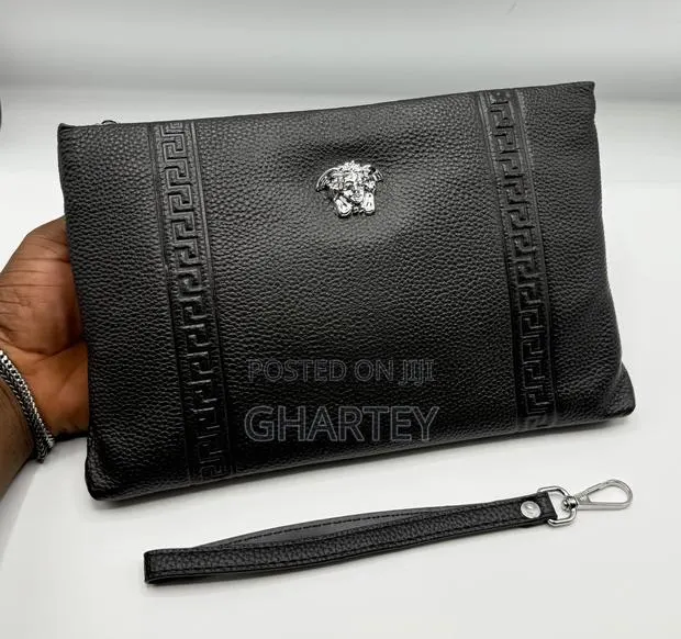Premium Versace Leather Clutch Bag - Black · Photo 1