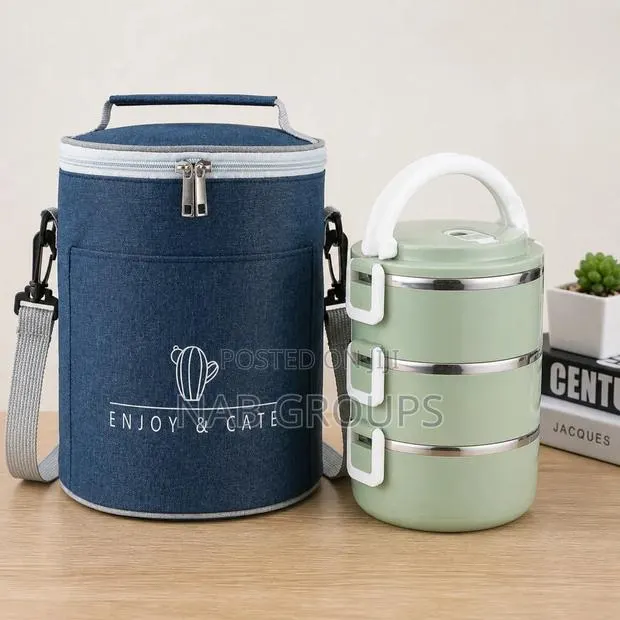 Round Insulated Lunch Bag and Bowls · Photo 1