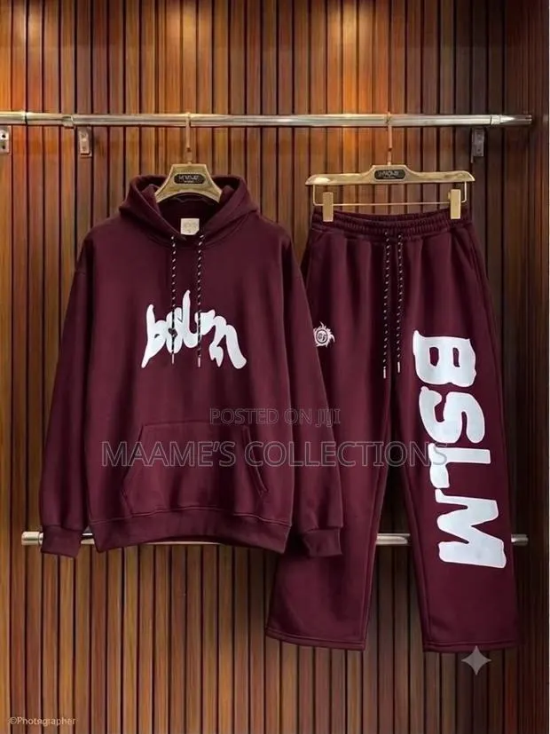 Men’s Oversized Hooded Tracksuit Set – Graphic Hoodie Sweatpants · Photo 1