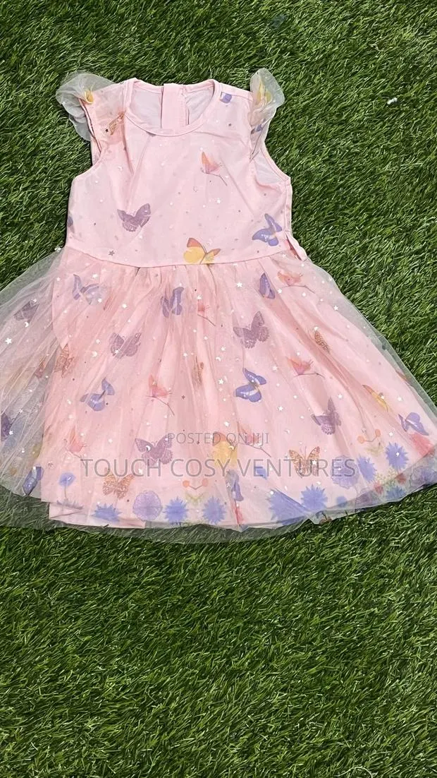 Peach Butterfly Tulle Dress · Photo 1