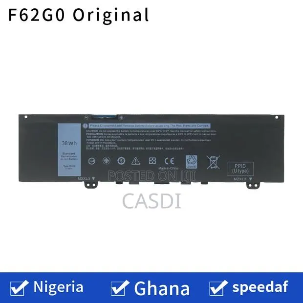 F62G0 Dell Battery Inspiron 5370 7370 7373 7380 7386 P87G · Photo 1