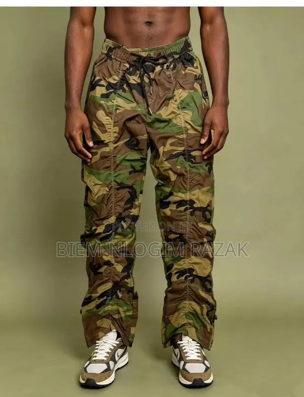 High Quality Camouflage N Plain Waist Band Parachute Pants Available · Photo 1