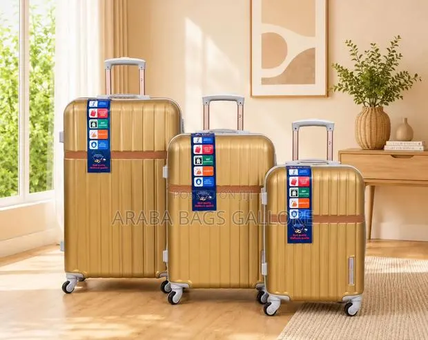 3sets Turkish Anti Crack Unbreakable Travelling Suitcases. · Photo 1