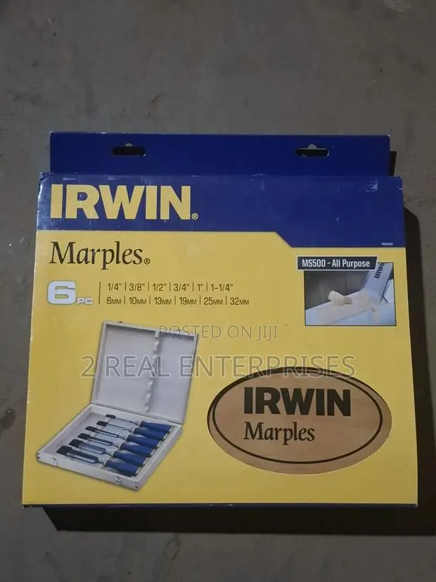 Irwin Marples 6-Piece MS500 All-Purpose Wood Chisel Set in a Wood Box · Photo 1