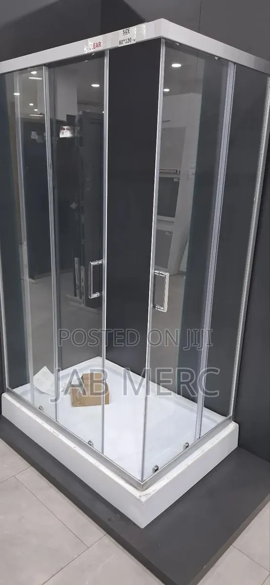Discount Price Shower Cubicles With Base Clear Glass 120 X 80