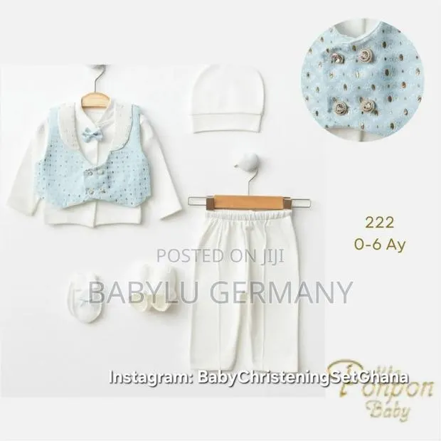 Luxury Blue and White Baby Suitgift Set Newborn to 6 Months · Photo 1