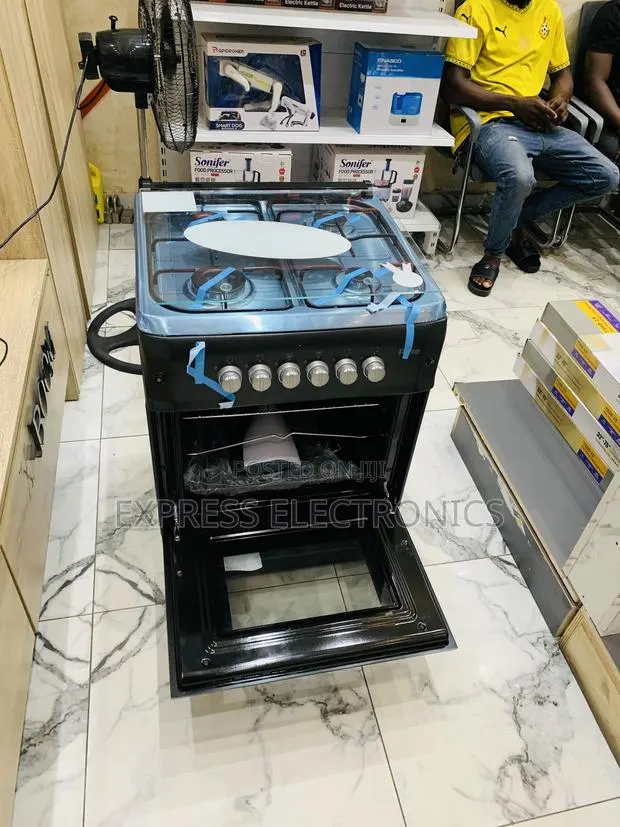 Call and Order for Gas Cooker Oven Blavk 60/60 4burner · Photo 1