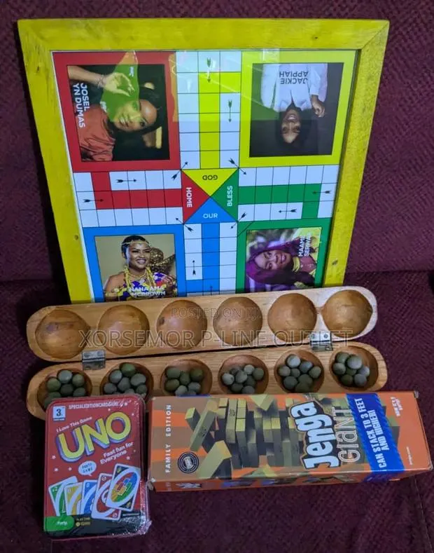 Oware , Ludo , Uno , Jenga · Photo 1