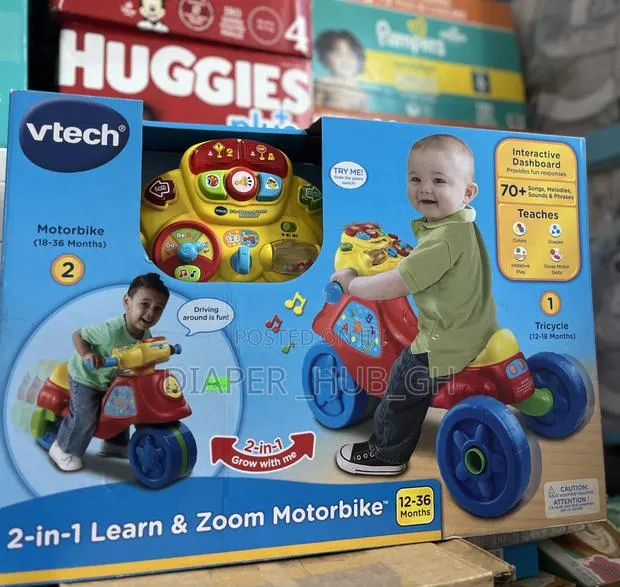 Vtech, 2-in-1 Learn Zoom Motorbike, Riding Toy 12-36months · Photo 1