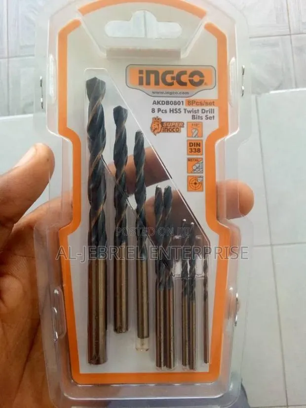 Ingco Twist Drill Bits Set 8 PCS · Photo 1