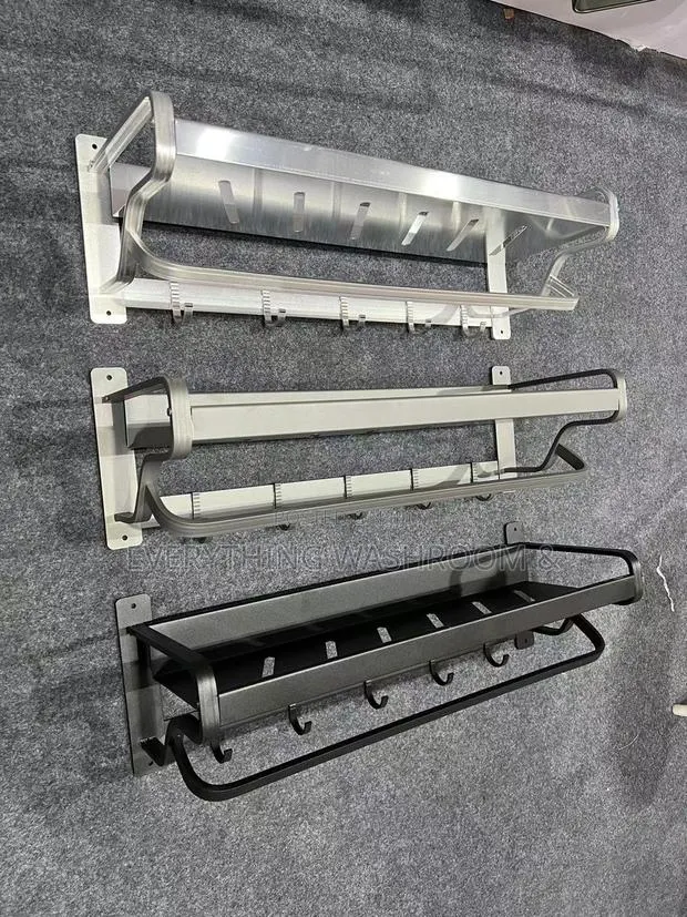 Wall-Mounted Kitchen/Bathroom Racks_towel Bar,Shelves Plus Hooks. · Photo 1