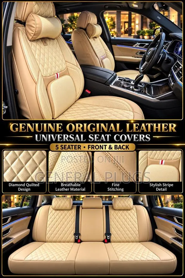 Experience Eye Catching Details ;Universal Genuine Leather Seat Cover · Photo 1
