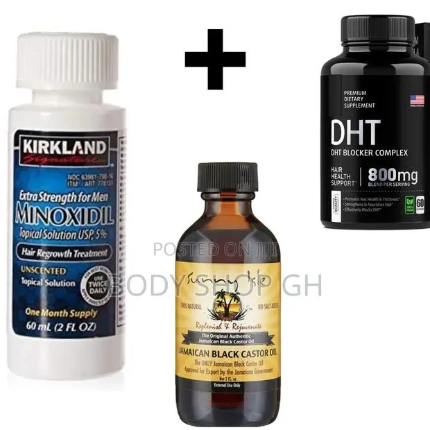 Kirkland Minoxidil + Castor Oil + DHT Blocker Hairline Pack · Photo 1