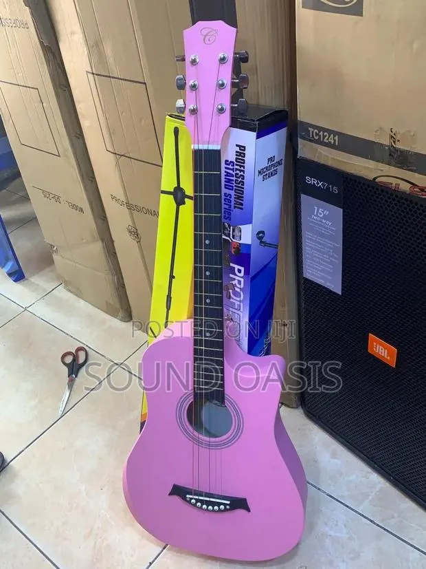 Pink Acoustic Learner Guitar · Photo 1