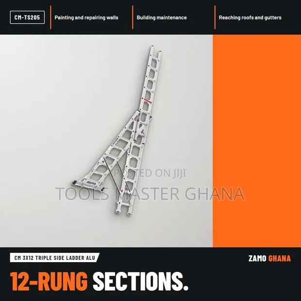 Cm 3X12 Triple Side Ladder Alu - CM-TS205 · Photo 1
