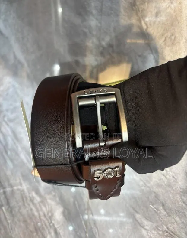 Original Levi’s 501 Dark Coffee Men’s Leather Dress Belt
