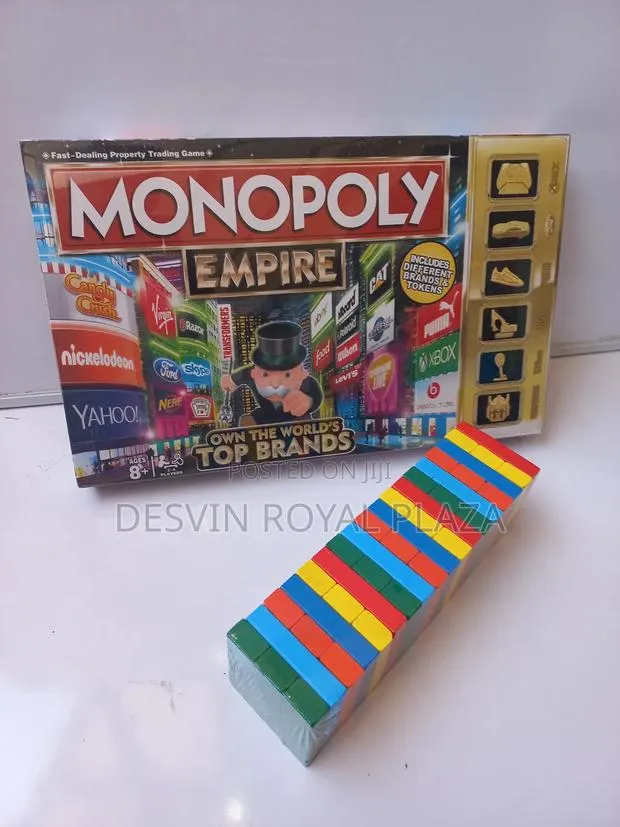 Coloured Jenga + Monopoly Empire · Photo 1