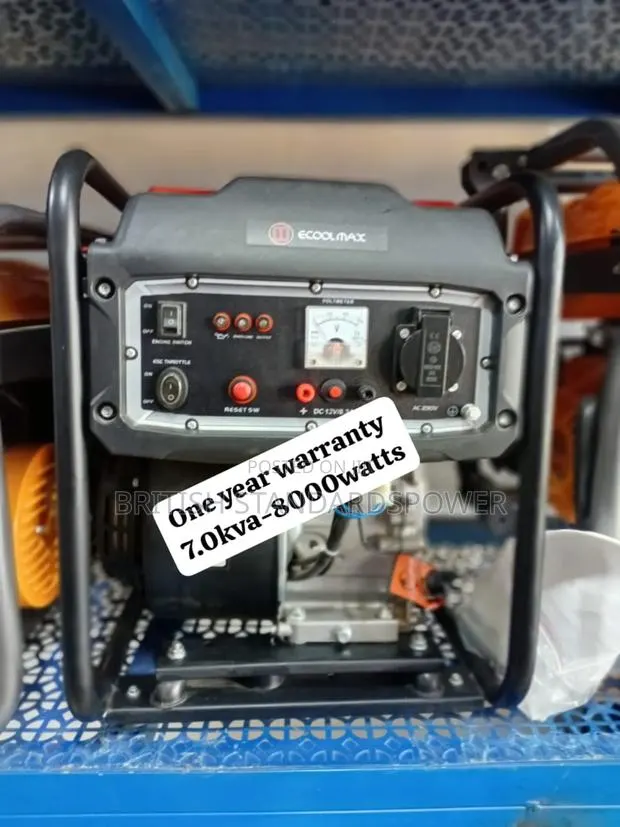 Ecoolmax Inventer 7.0kva Petrol Generator Set Inventer · Photo 1
