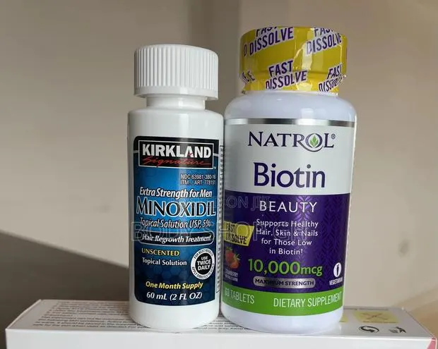 Beard and Hair Growth Pack - Kirkland Minoxidil + Biotin · Photo 1