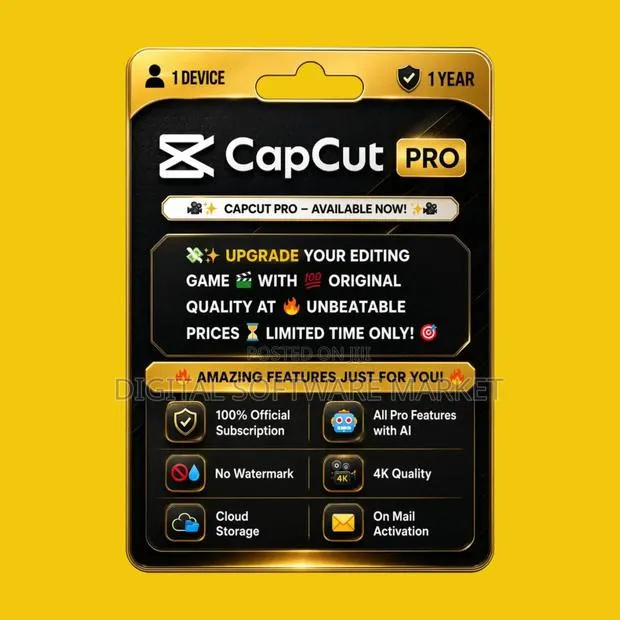 Capcut Pro for 1 Year Subscription · Photo 1