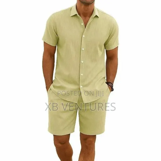COOFENRISY 2 Piece Short Sleeve Shirts and Shorts · Photo 1