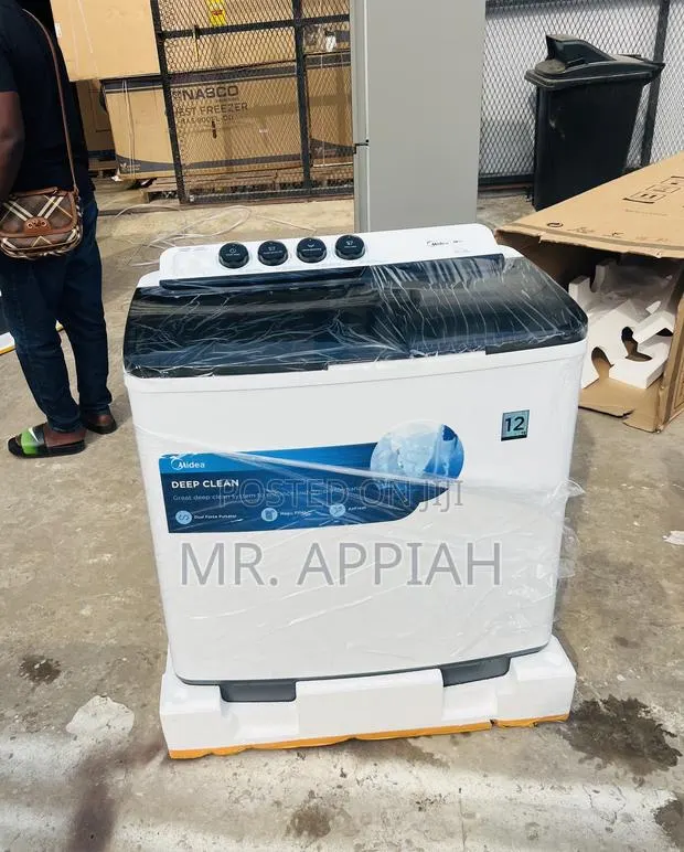Get Durable Midea 12kg Semi-Auto Washing Machine(White)Transparent Lid · Photo 1