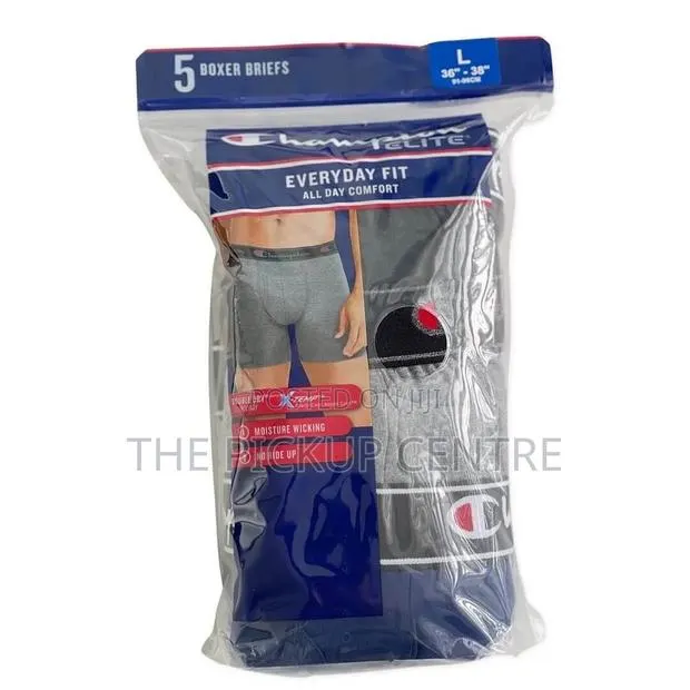 Champion Elite Boxer Briefs Large 36"-38" (5 Briefs/Pack) · Photo 1