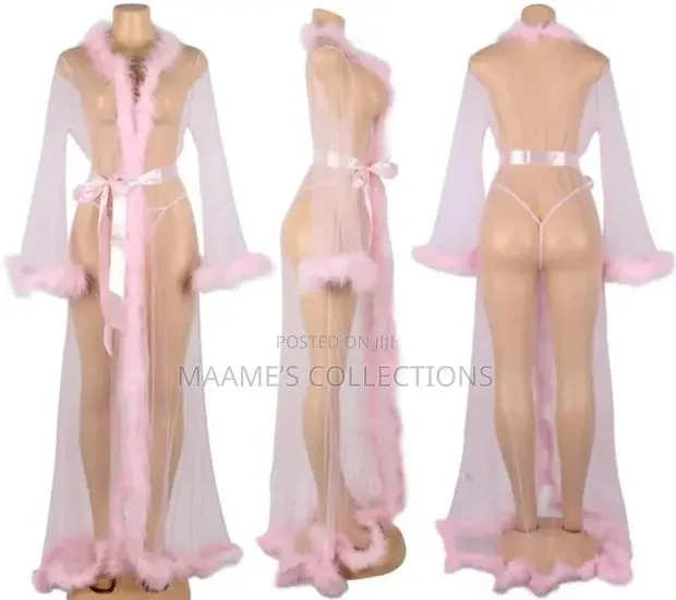 Women Long Bridal Robe Sexy Lingerie Sheer Nightgown. · Photo 1