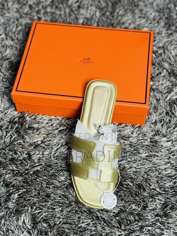 Gold Hermes _ Ladies Slippers · Photo 1