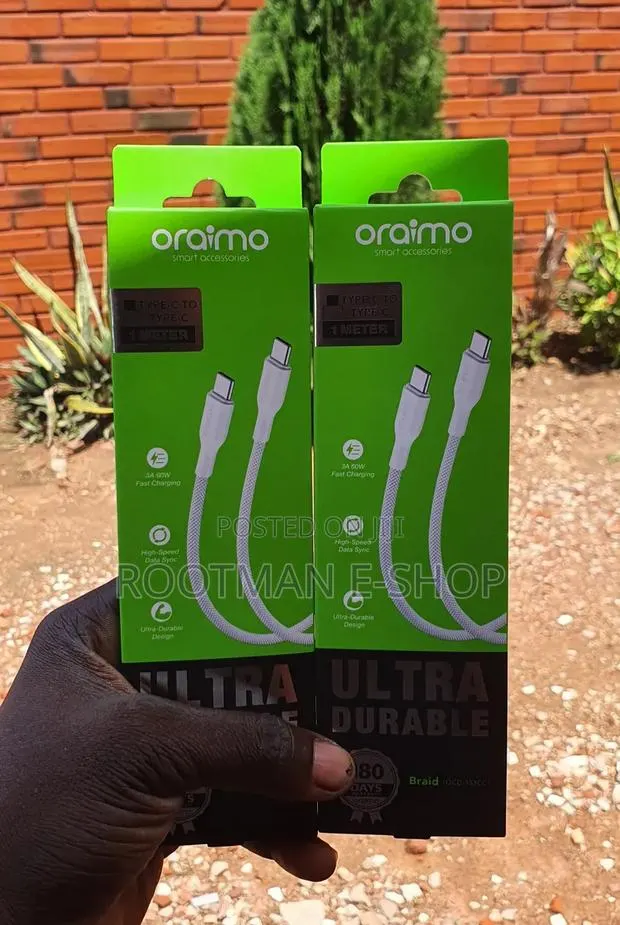 Durable Braided Usb-C to Usb-C - Oraimo · Photo 1
