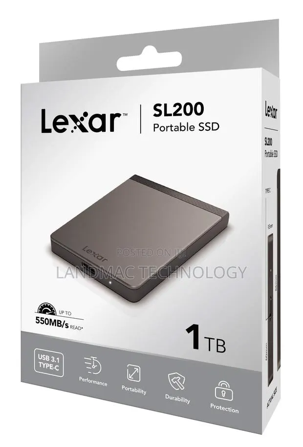 Lexar SL200 External SSD, 1 TB Maximum Read Speed 550mb/S · Photo 1