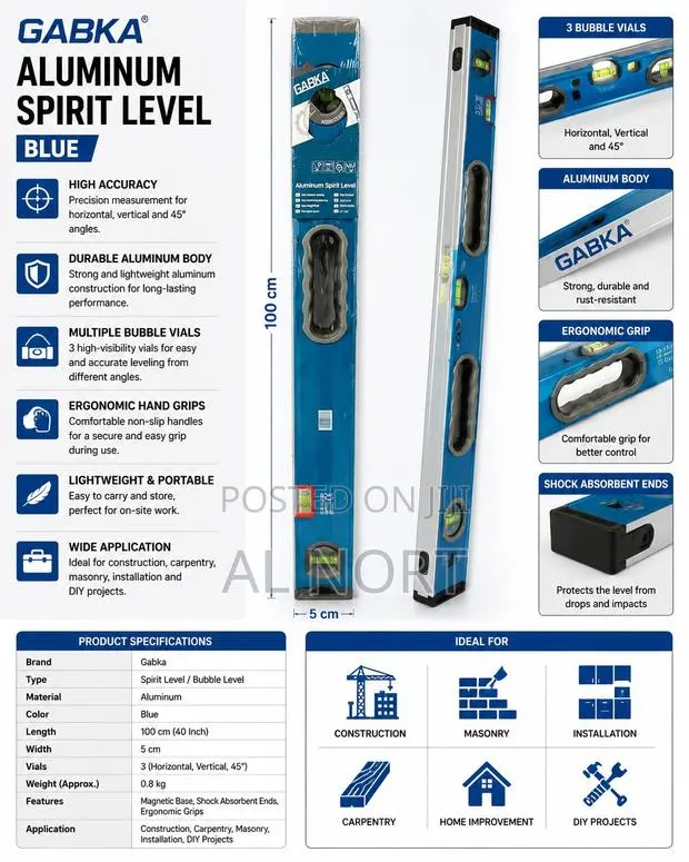 Gabka Aluminum Spirit Level · Photo 1