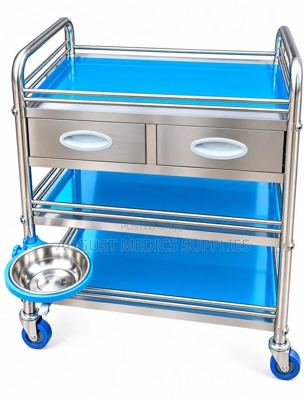 Stainless Steel Medical Trolley With Two Drawers · Photo 1