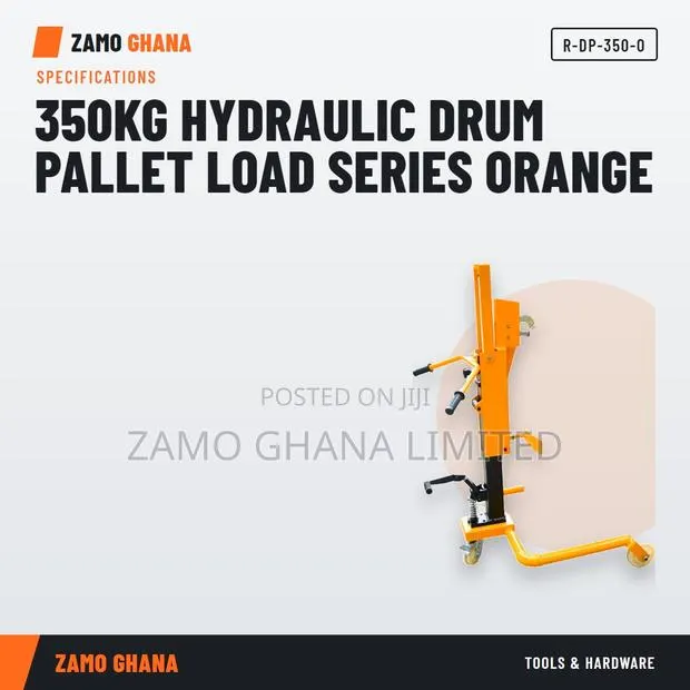 350Kg Hydraulic Drum Pallet Load Series Orange - R-Dp-350-O · Photo 1