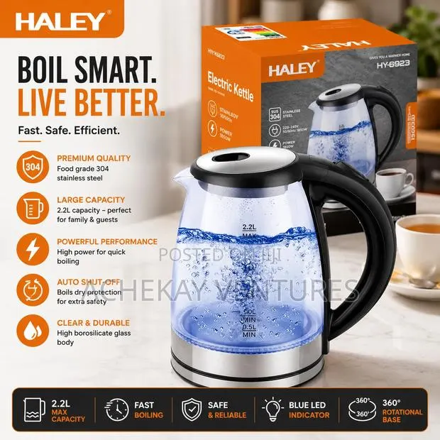 Haley 2.2l Glass Electric Kettle · Photo 1