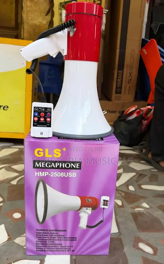 GLS HMP-2508usb Is a 50-Watt Rechargeable Megaphone · Photo 1