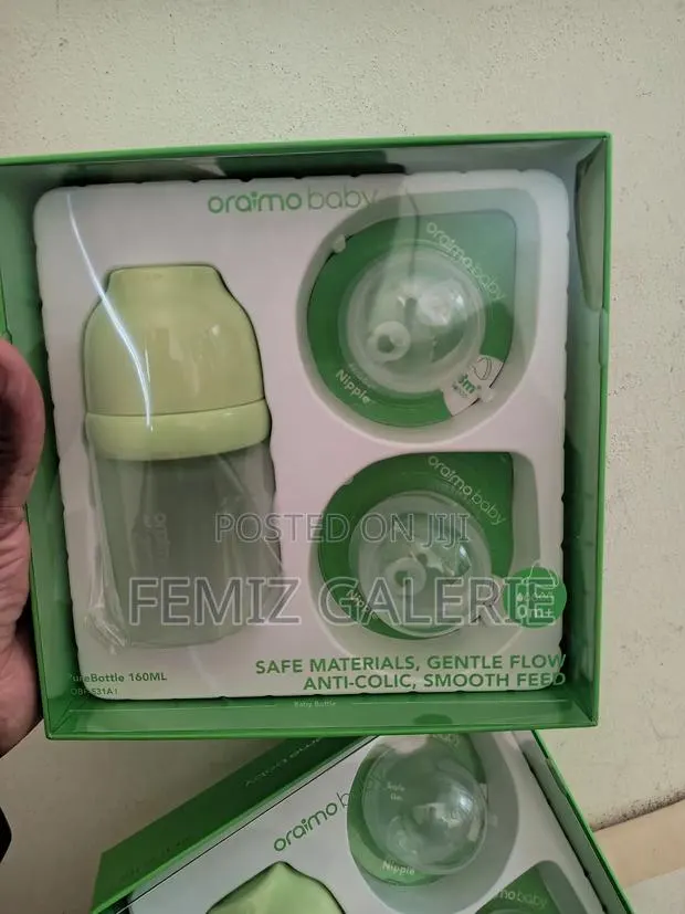 Oraimo Purebottle 160 160ml Anti-Colic Silicone Glass Baby Bottle · Photo 1