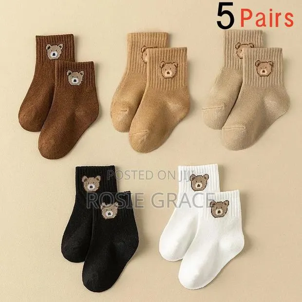 5 Pair Socks for Ages 1-3 · Photo 1