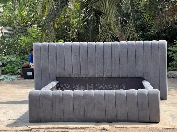 Gray Color Quality Queen Size Bed Frame Available for Pick Anytime · Photo 1