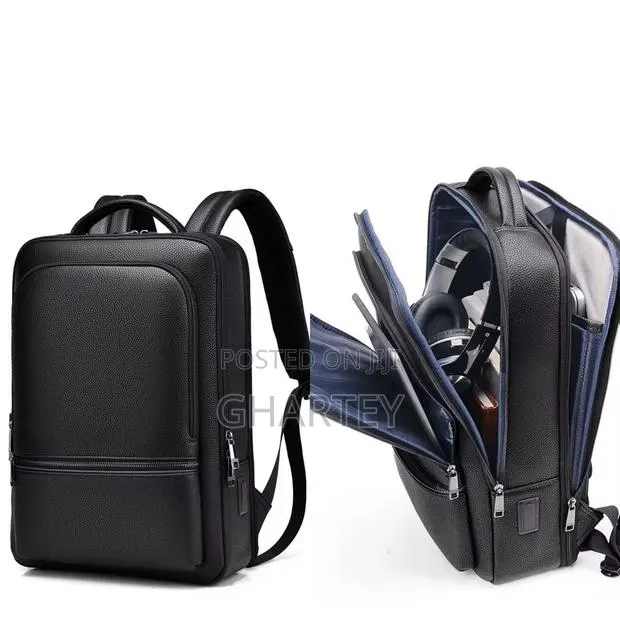 Premium MultiCompartment QualityLeather Business Backpack Professional · Photo 1