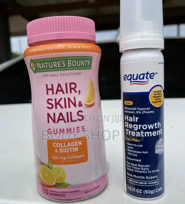 Equate Minoxidil Foam + Hair Gummies Combo Pack- 4 Baldness · Photo 1