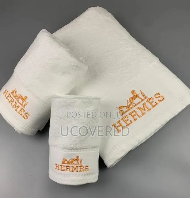 3-Piece Hermès Branded Cotton Towel Sets · Photo 1