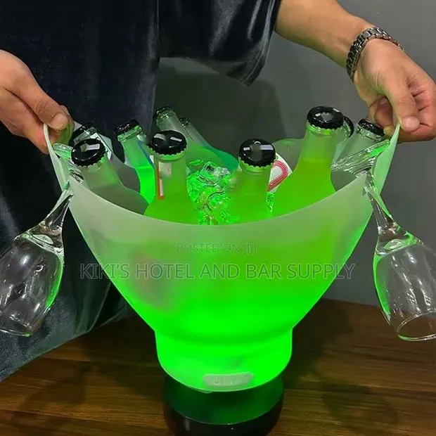 7l Led Light Champagne Bucket With Bluetooth Speaker · Photo 1