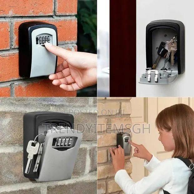 New Wall Mount Key Lock Box 4 Digit Password Security Lock · Photo 1