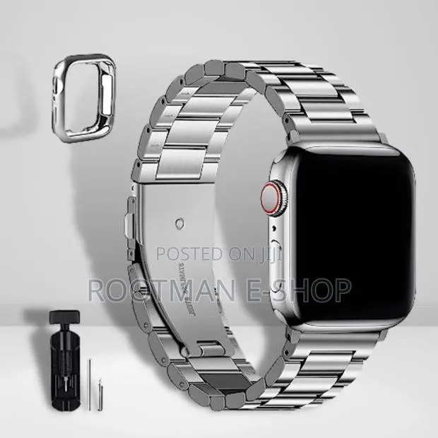 Stainless Steel Iwatch Strap Silver Color + Case (42/44/45/49mm) · Photo 1