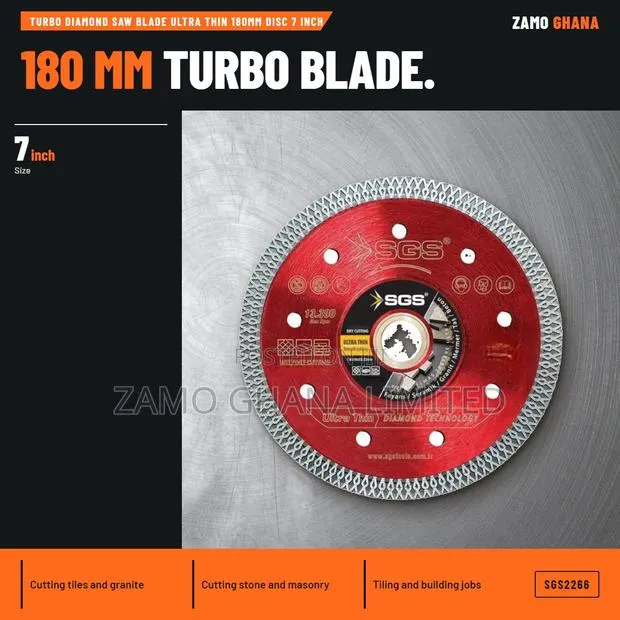 Turbo Diamond Saw Blade Ultra Thin 180Mm Disc 7 Inch - SGS2266 · Photo 1