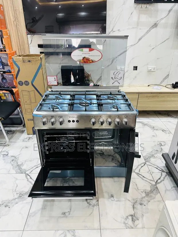 5burner Gas Cooker Oven Rotisserie 5burner 60/90 Sliver · Photo 1