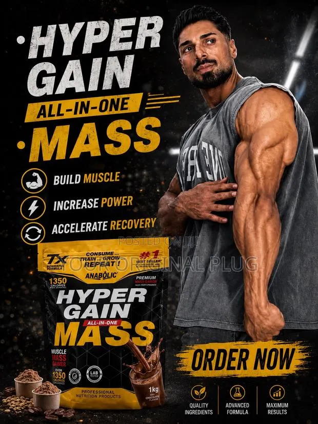 Anabolic Hyper Mass Gainer, All-in-. Calorie-rich, Nutrient-packed. · Photo 1