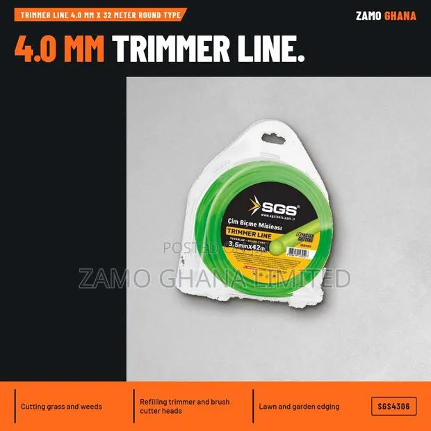 Trimmer Line 4.0 Mm X 32 Meter Round Type - SGS4306 · Photo 1